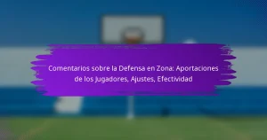 Comentarios sobre la Defensa en Zona: Aportaciones de los Jugadores, Ajustes, Efectividad